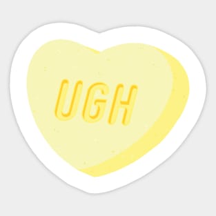 Ugh Kawaii Cute Funny Candy Heart Sticker